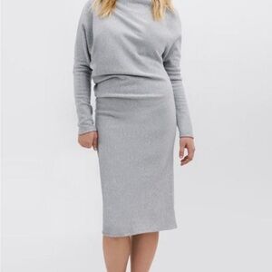 MARELLA Asymmetrical Light Gray Dress